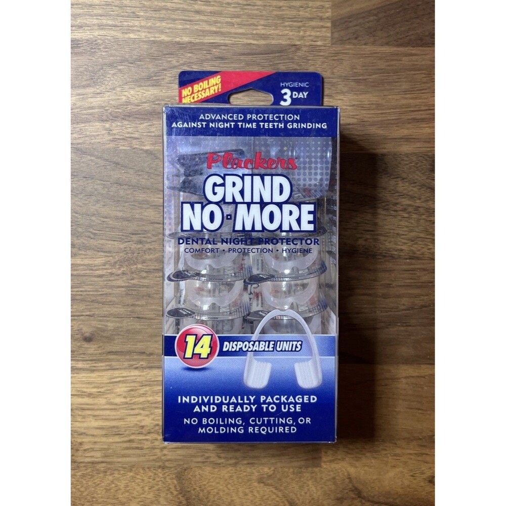 Plackers Grind No More Dental Night Guard for Teeth Grinding, 14 Count